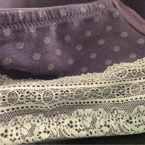 Cacique Plunge Underwire Purple Printed Bra 44D W/Lace & Push Up Cups Feminine - Picture 3 of 6